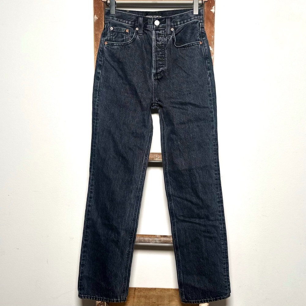 Dark Wash High-Rise Straight Jeans - Women
